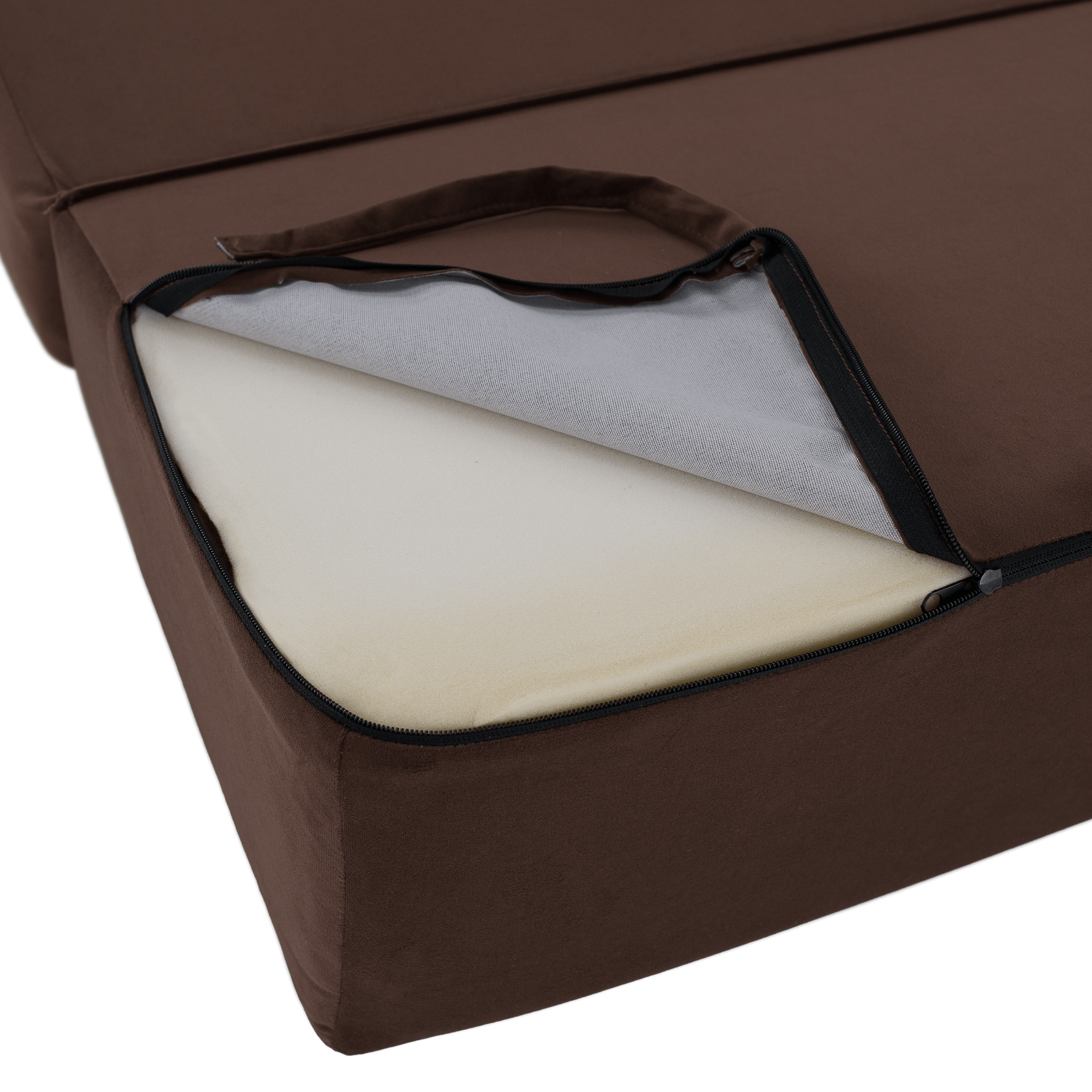 Saltea pliabila/fotoliu extensibil, 2 in 1, maro, VEDIS — imaginea 15