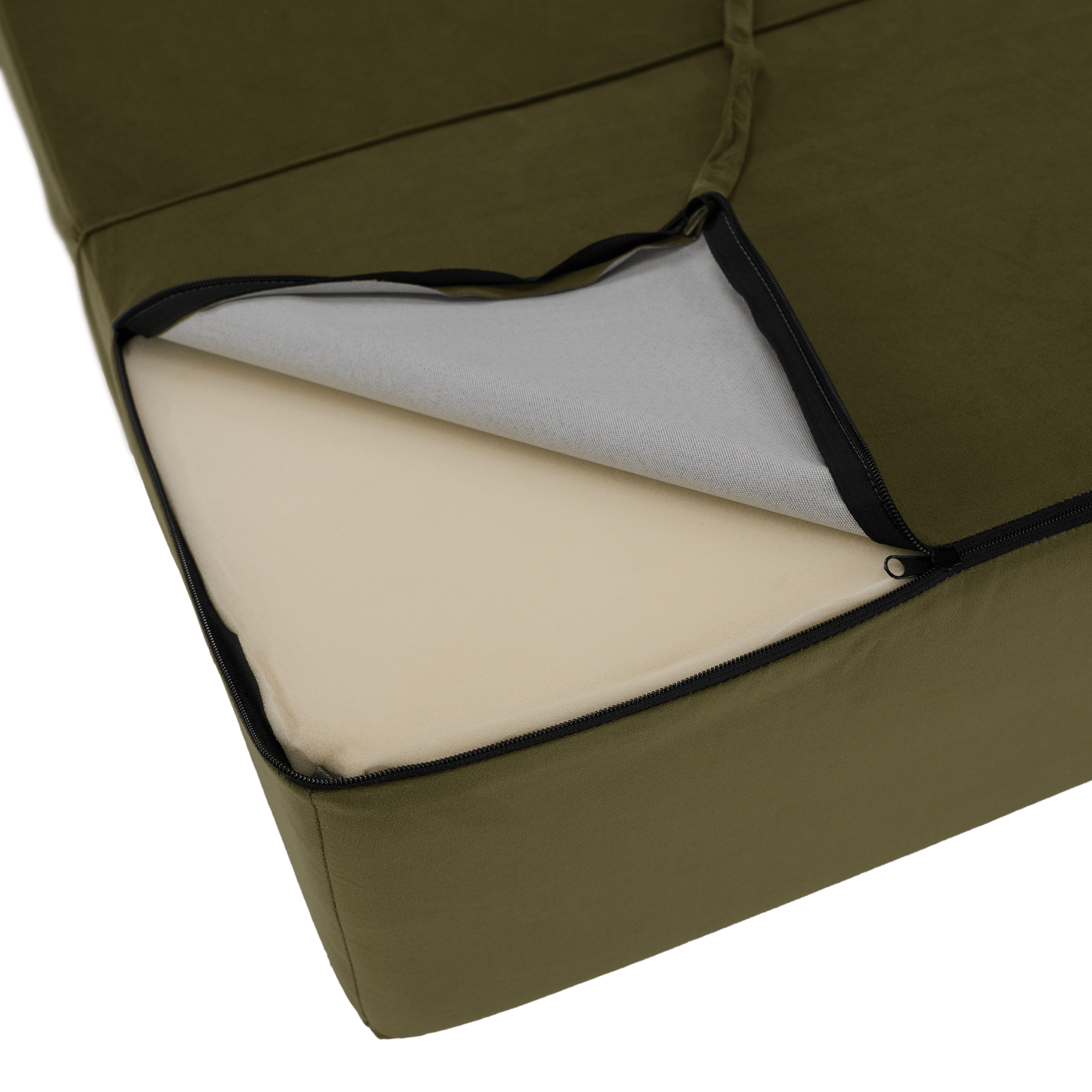 Saltea/scaun pliabil, 2 in 1, maslinie, VEDIS — imaginea 15