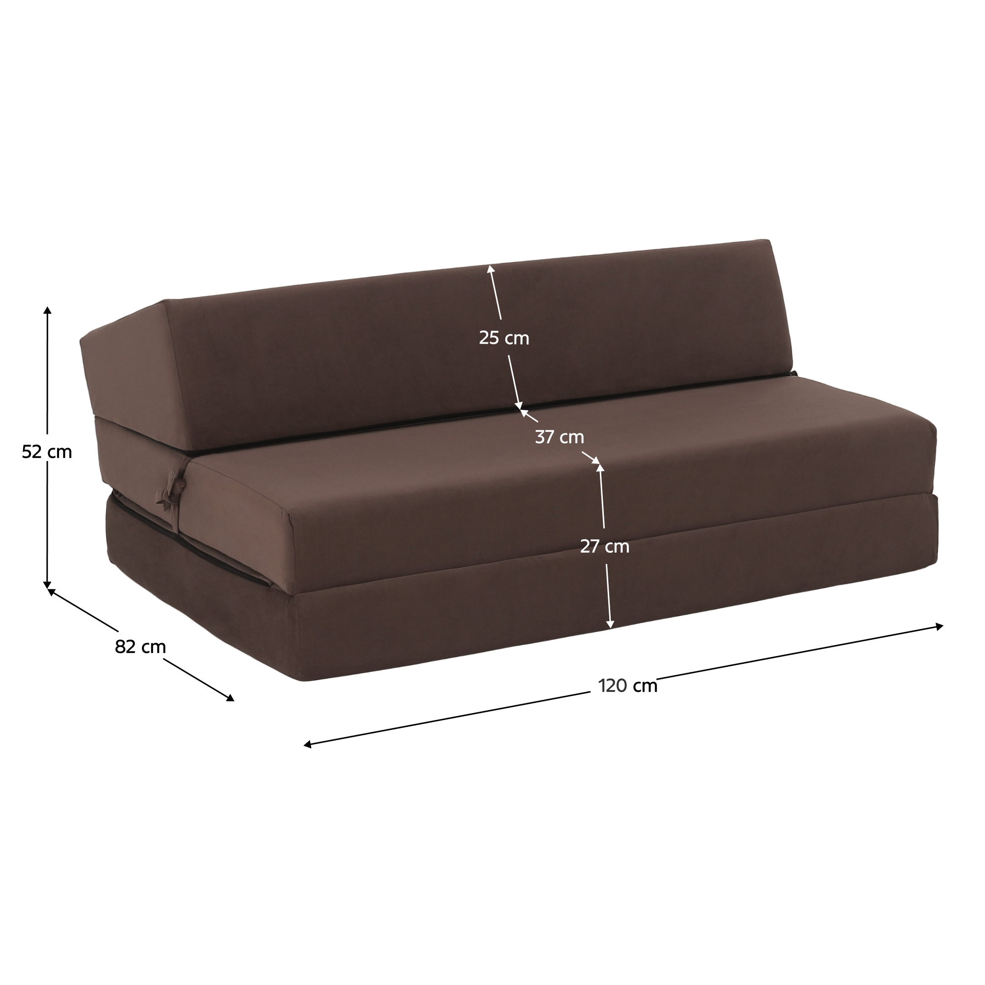 Saltea pliabila/fotoliu extensibil, 2 in 1, maro Taupe, VEDIS — imaginea 16