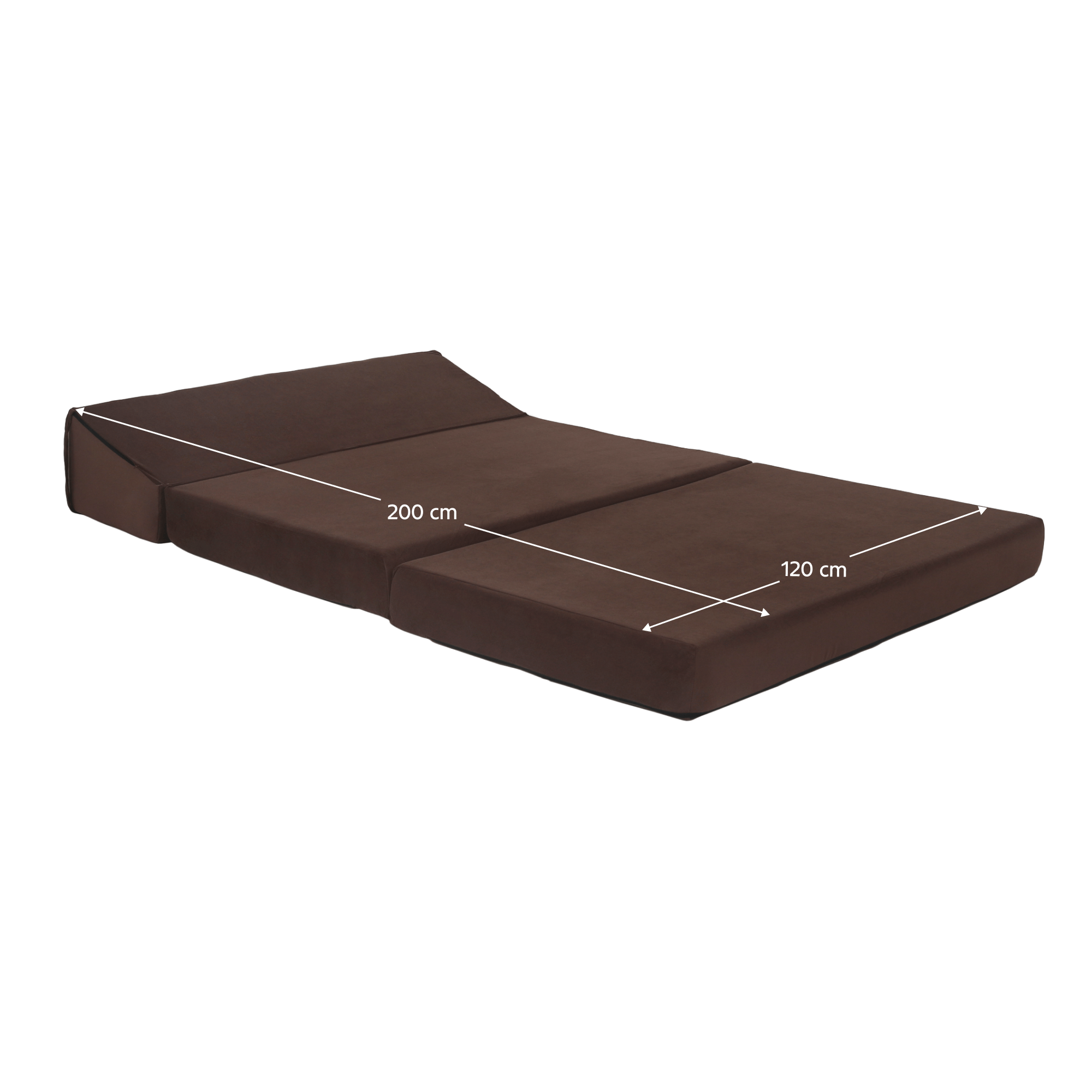 Saltea pliabila/fotoliu extensibil, 2 in 1, maro, VEDIS — imaginea 18