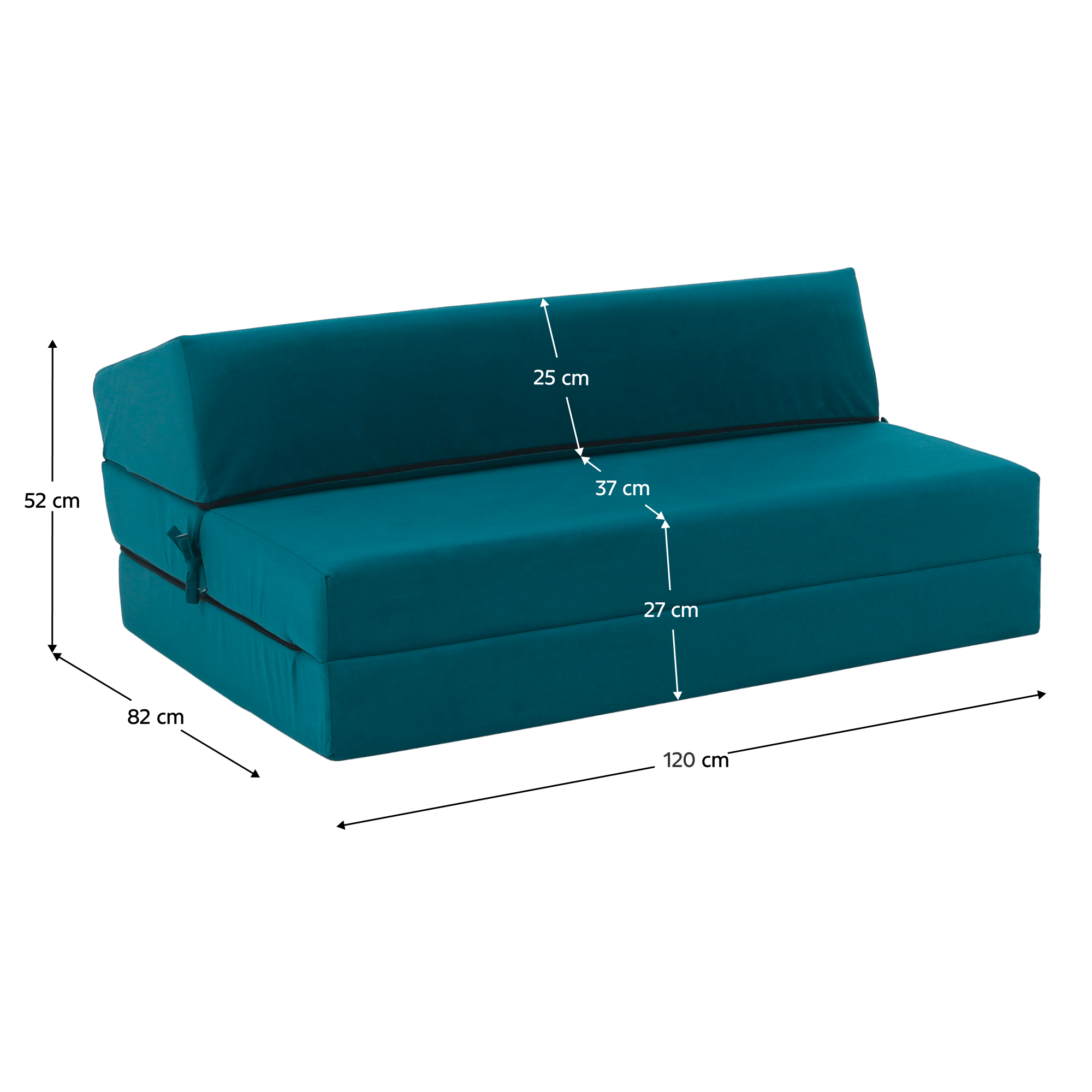 Saltea pliabila/fotoliu extensibil, 2 in 1, petrol, VEDIS — imaginea 18