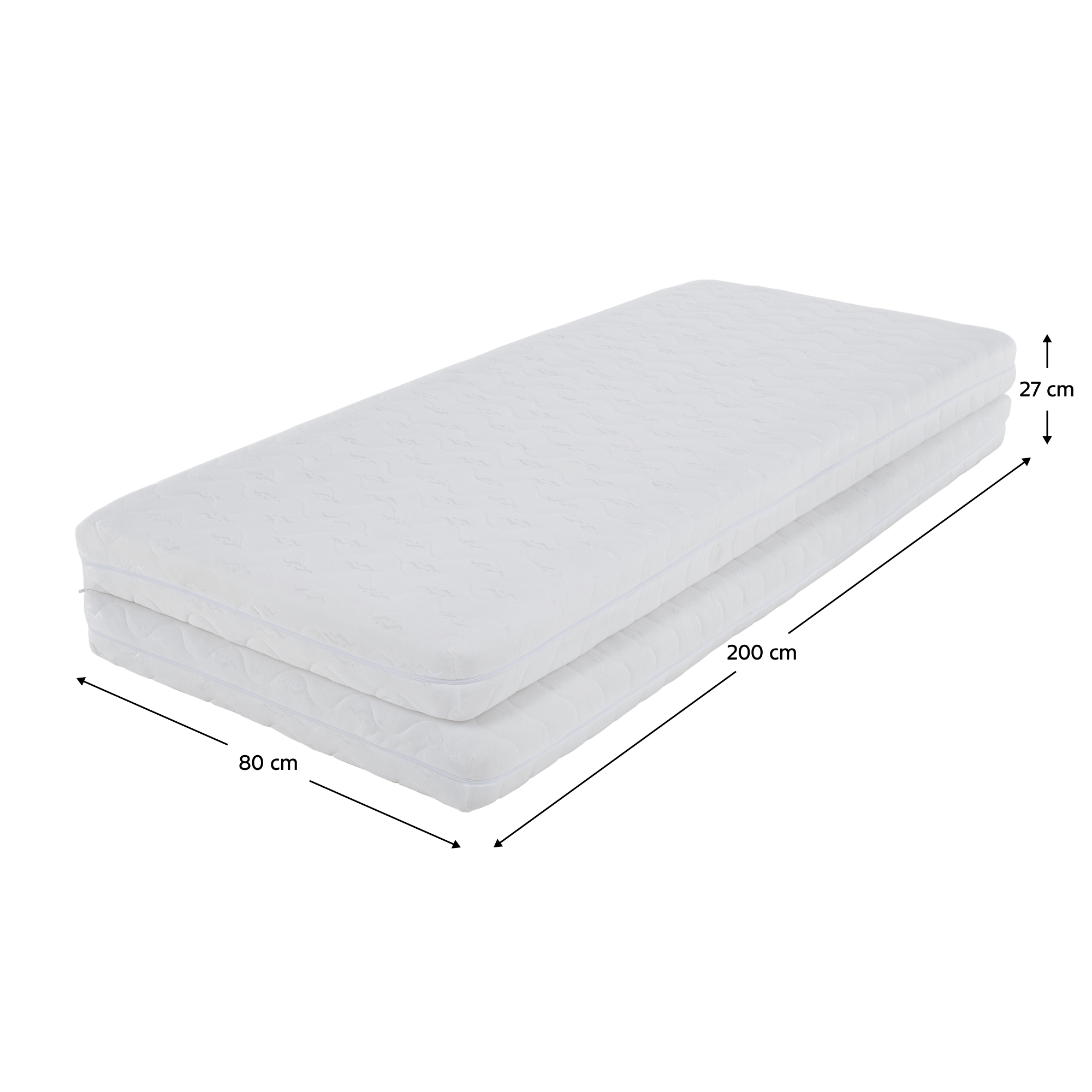 Saltea pliabila cu doua fete, 80/80x200, MELK — imaginea 16