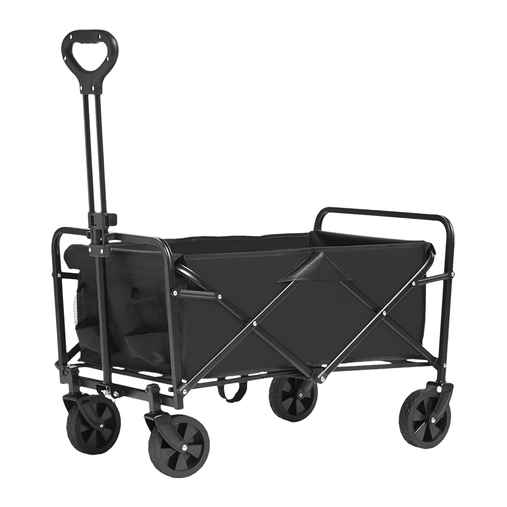 Carucior de gradina, pliabil, negru, KARIL — imaginea 3