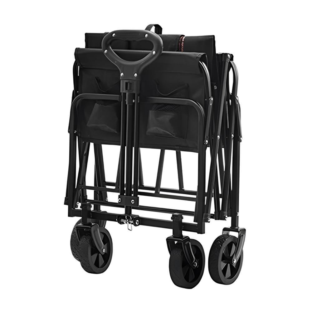Carucior de gradina, pliabil, negru, KARIL — imaginea 4