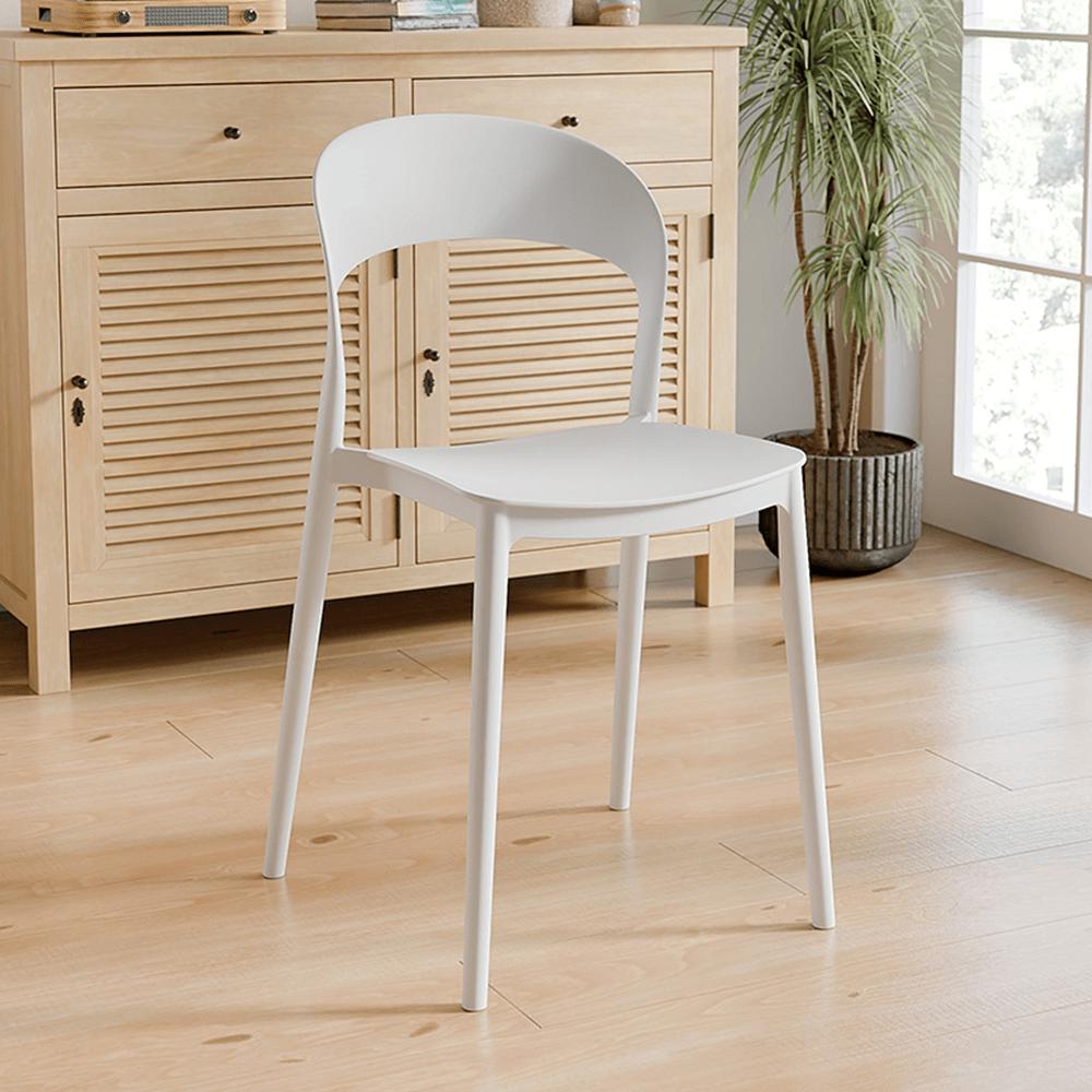 Scaun stivuibil, alb, RADANA NEW — imaginea 2
