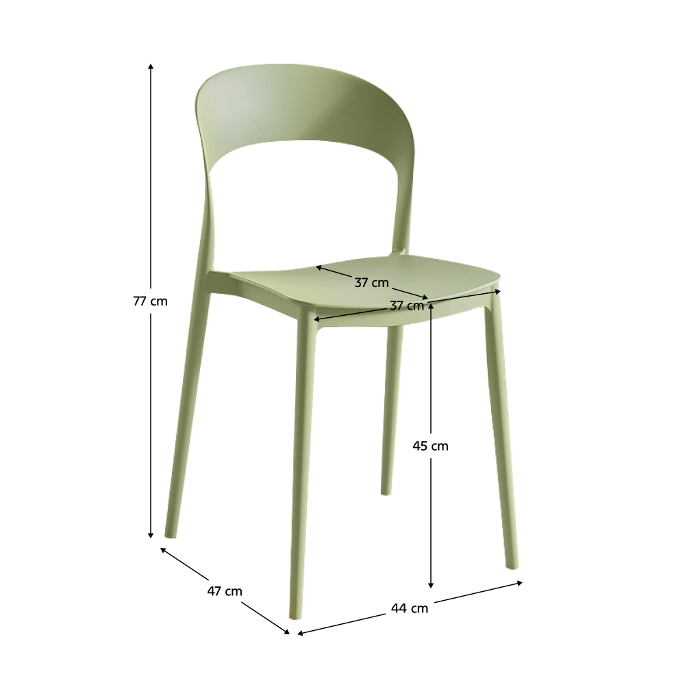 Scaun stivuibil, verde, RADANA NEW — imaginea 7