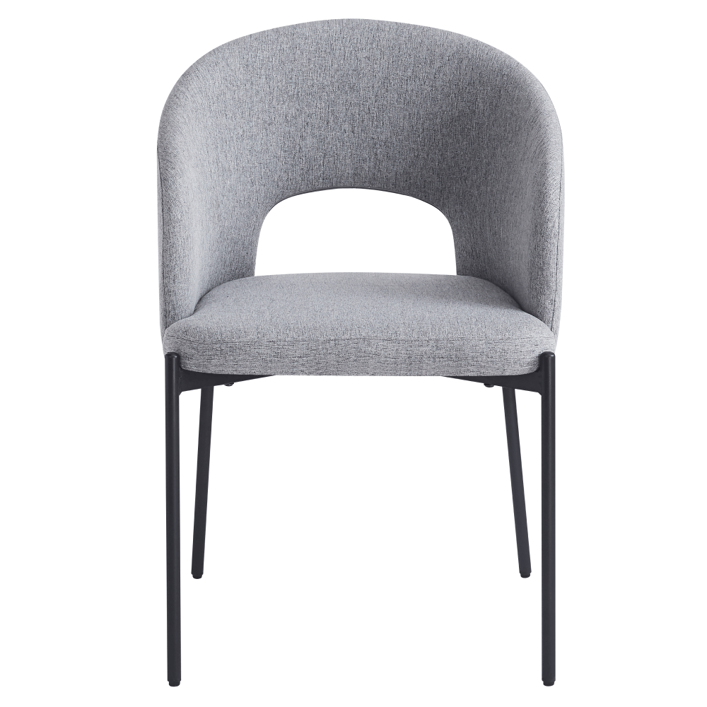 Scaun pentru sufragerie, gri/neagra, LONKA — imaginea 2