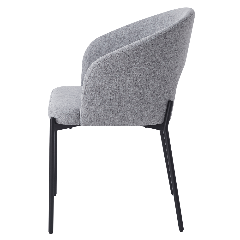 Scaun pentru sufragerie, gri/neagra, LONKA — imaginea 3