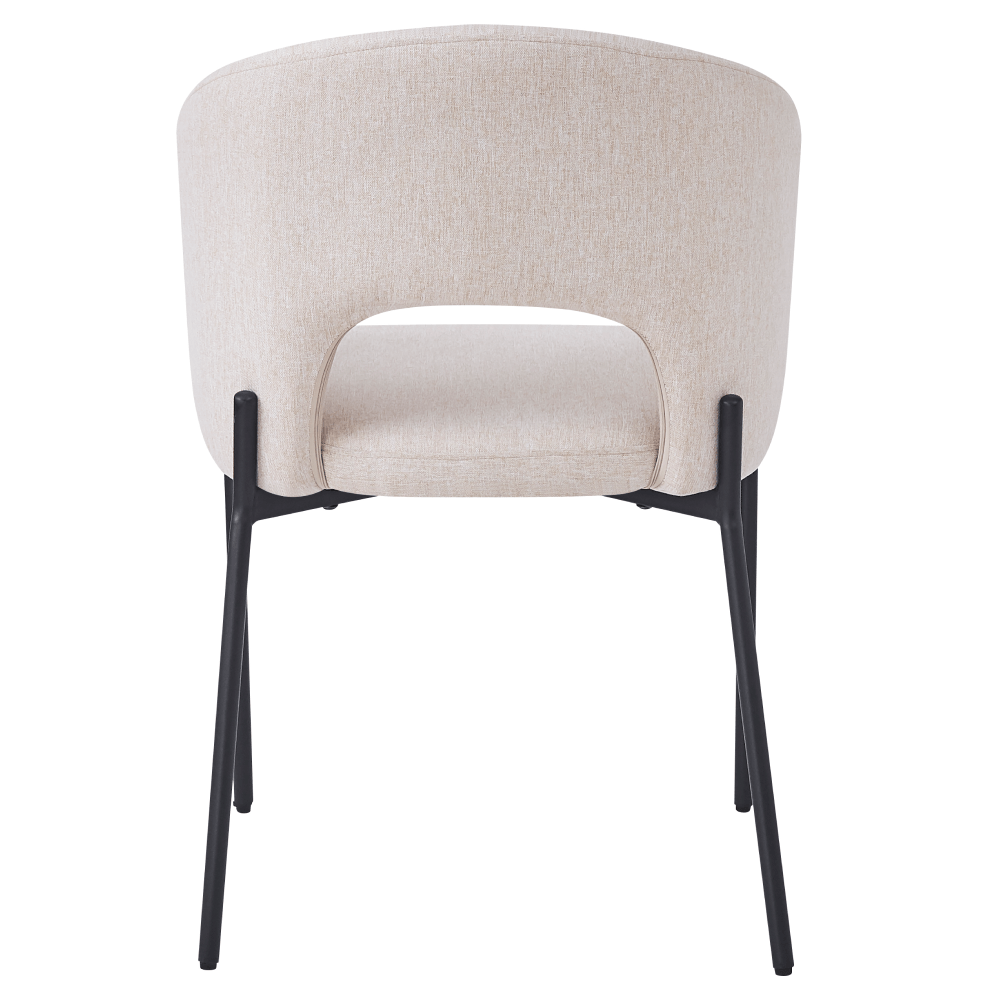 Scaun pentru sufragerie, bej/negru, LONKA — imaginea 4