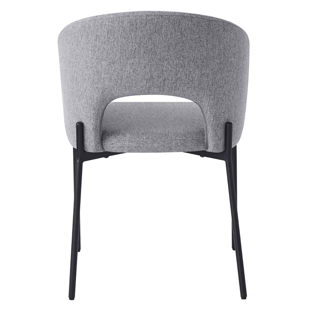 Scaun pentru sufragerie, gri/neagra, LONKA — imaginea 4