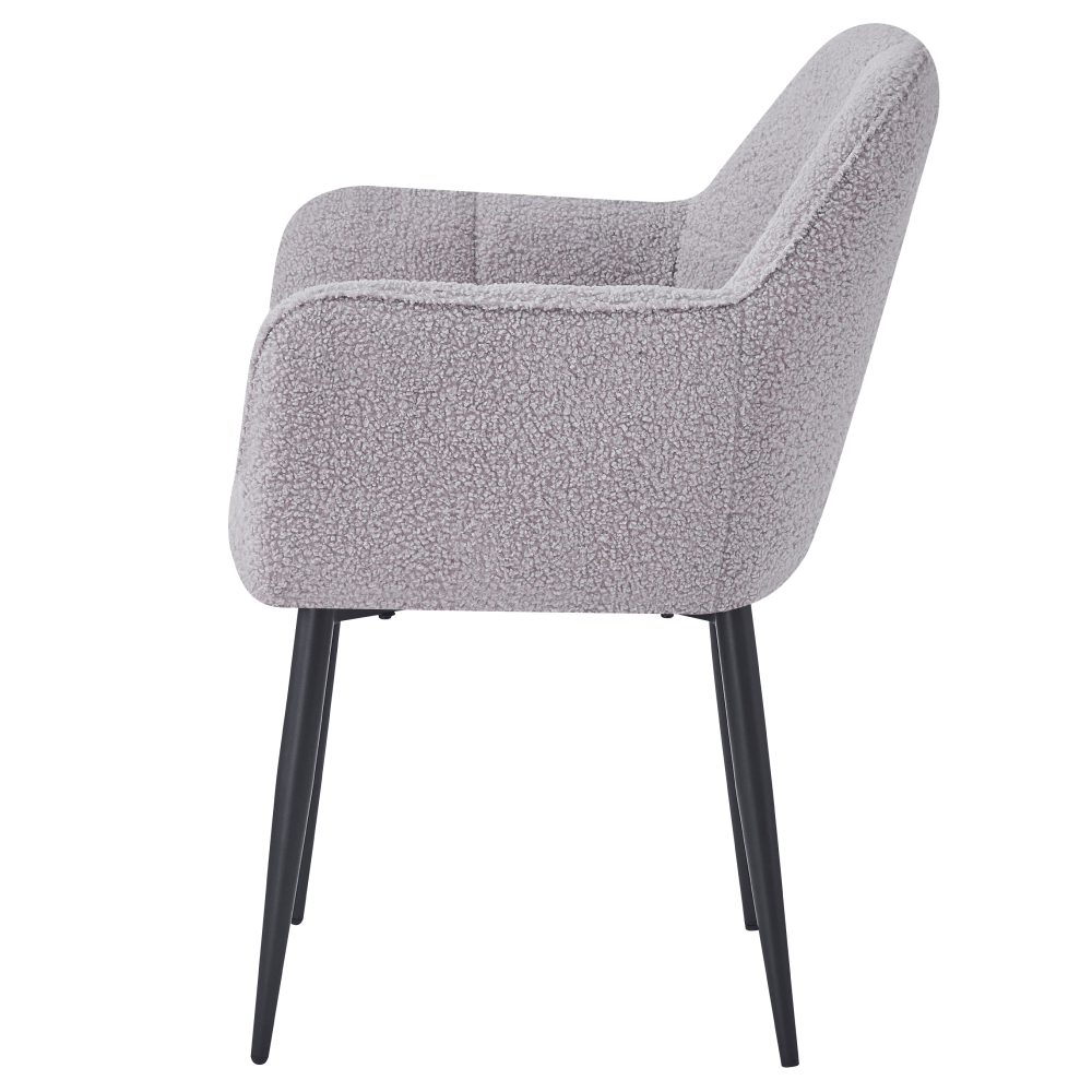 Fotoliu pentru sufragerie, gri/neagra, SENER — imaginea 4