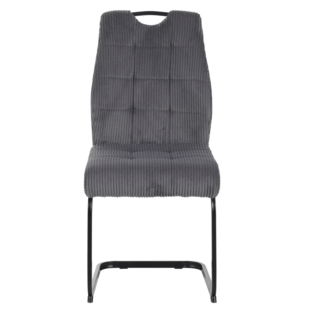 Scaun pentru sufragerie, gri/negru, KELMA — imaginea 3