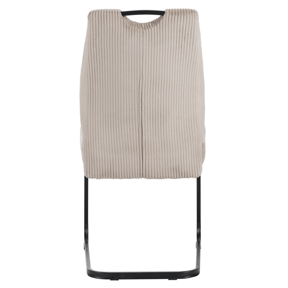 Scaun pentru sufragerie, maro-gri Taupe/neagra, KELMA — imaginea 3