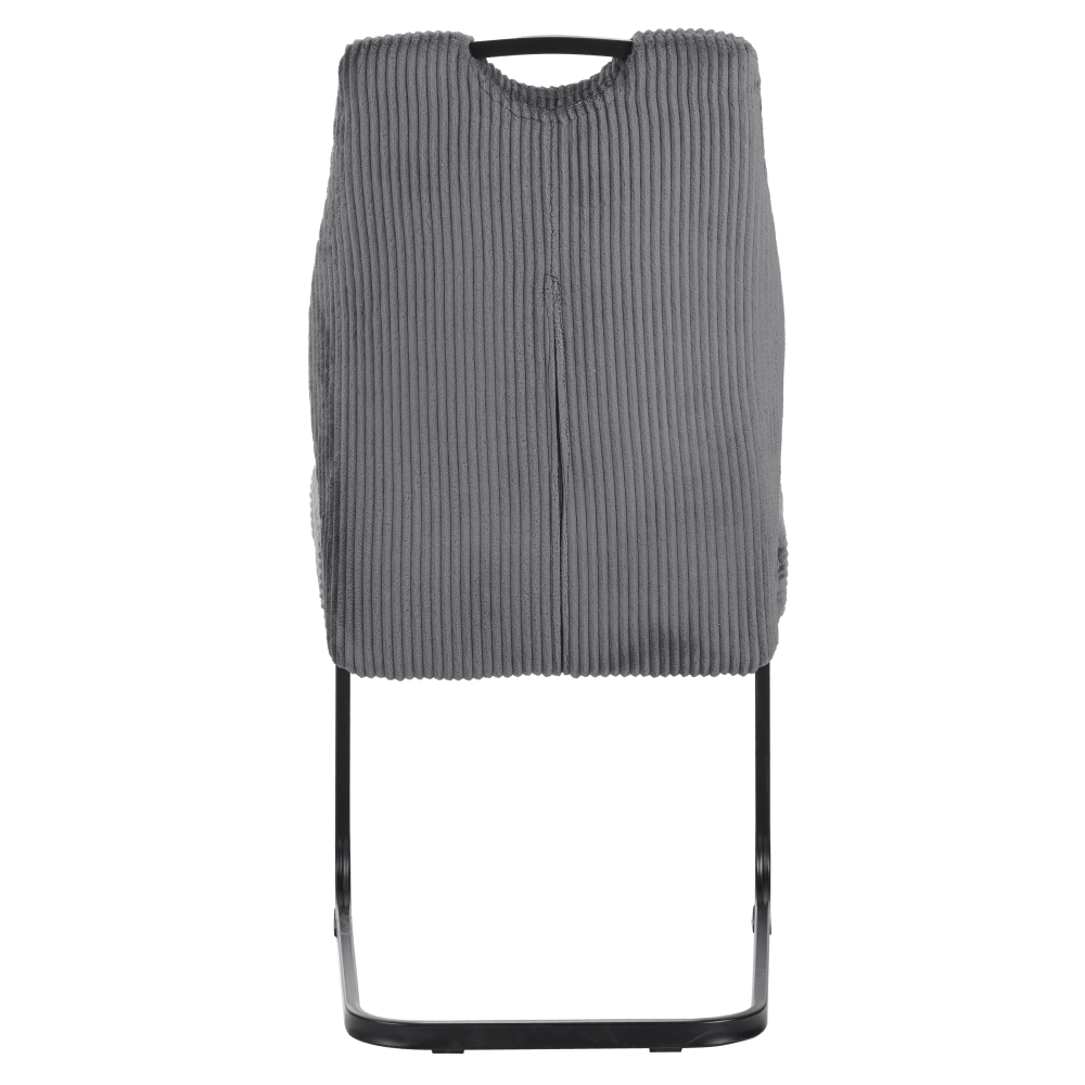 Scaun pentru sufragerie, gri/negru, KELMA — imaginea 4