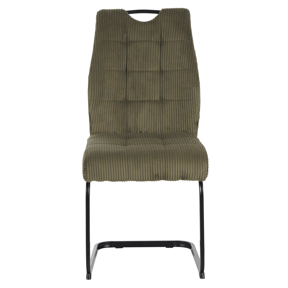 Scaun pentru sufragerie, verde/neagra, KELMA — imaginea 3