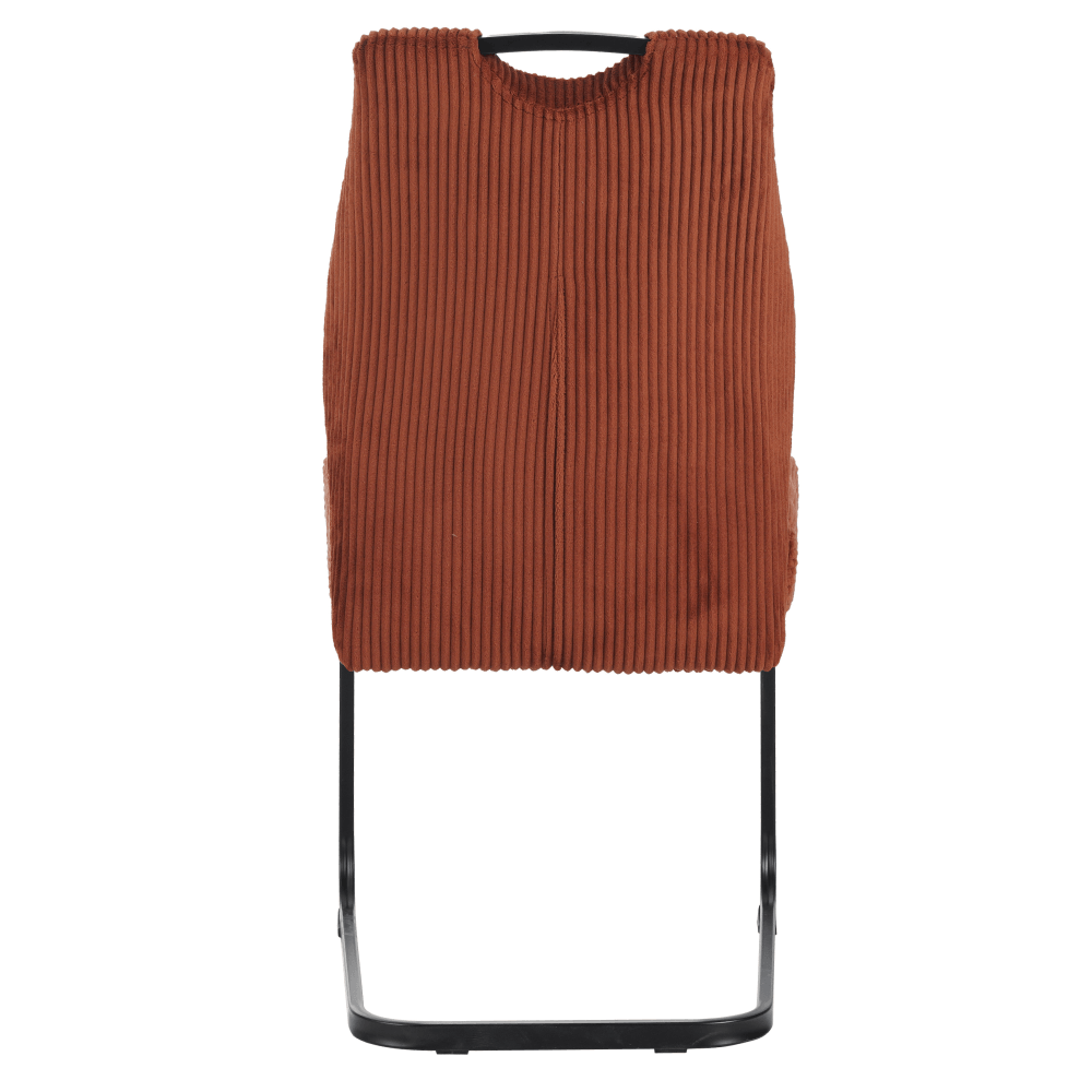 Scaun pentru sufragerie, teracota/negru, KELMA — imaginea 4