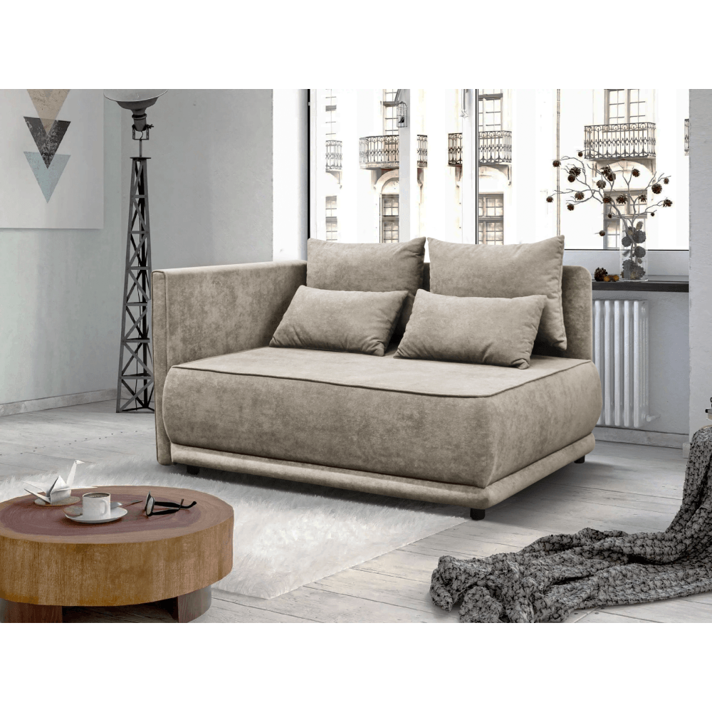 Canapea extensibila, bej gri Taupe, pe stanga, LIAMI — imaginea 2