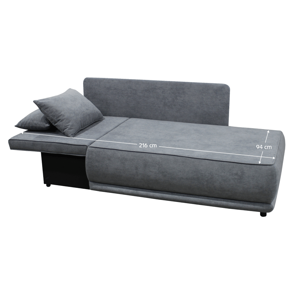 Canapea extensibila, gri, pe stanga, LIAMI — imaginea 3