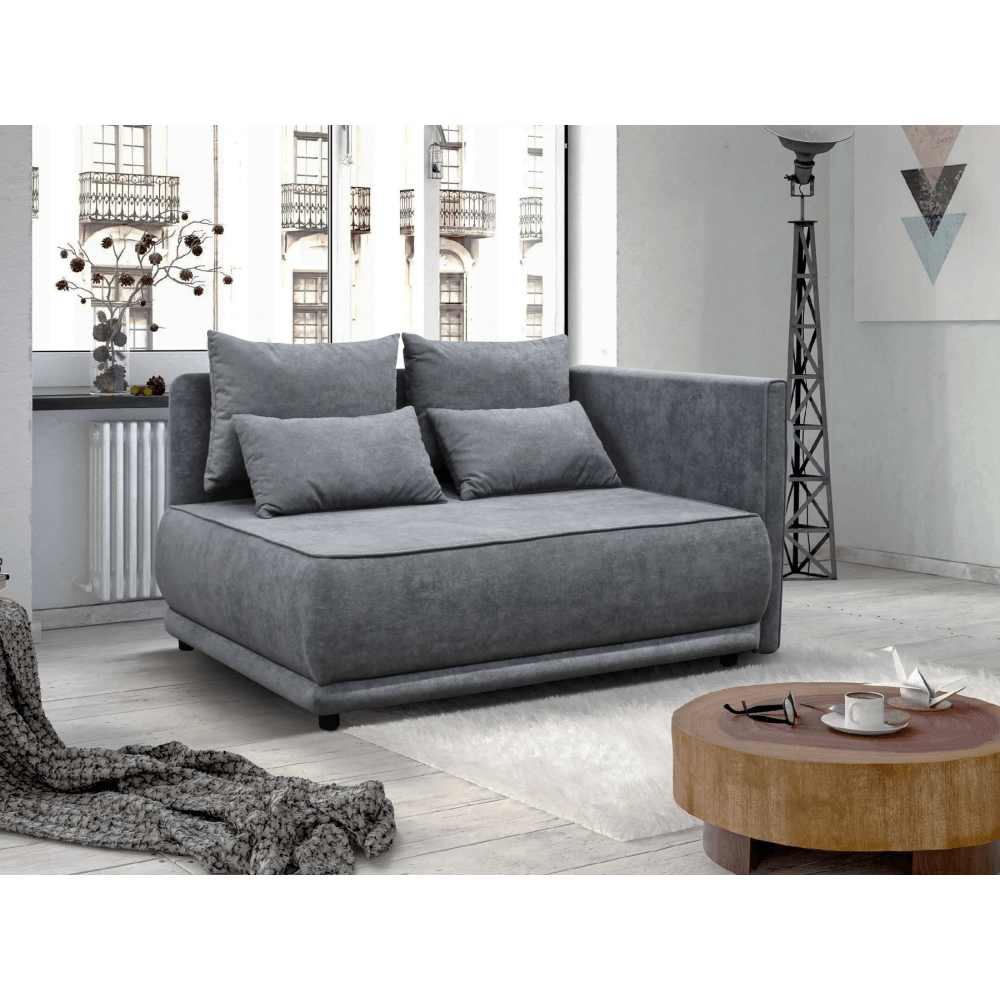 Canapea extensibila, culoare gri, LIAMI — imaginea 2