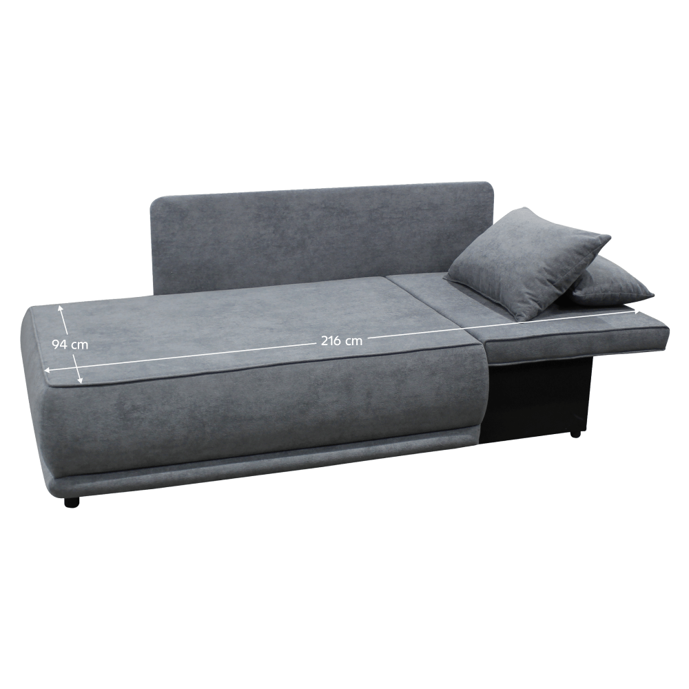Canapea extensibila, culoare gri, LIAMI — imaginea 6
