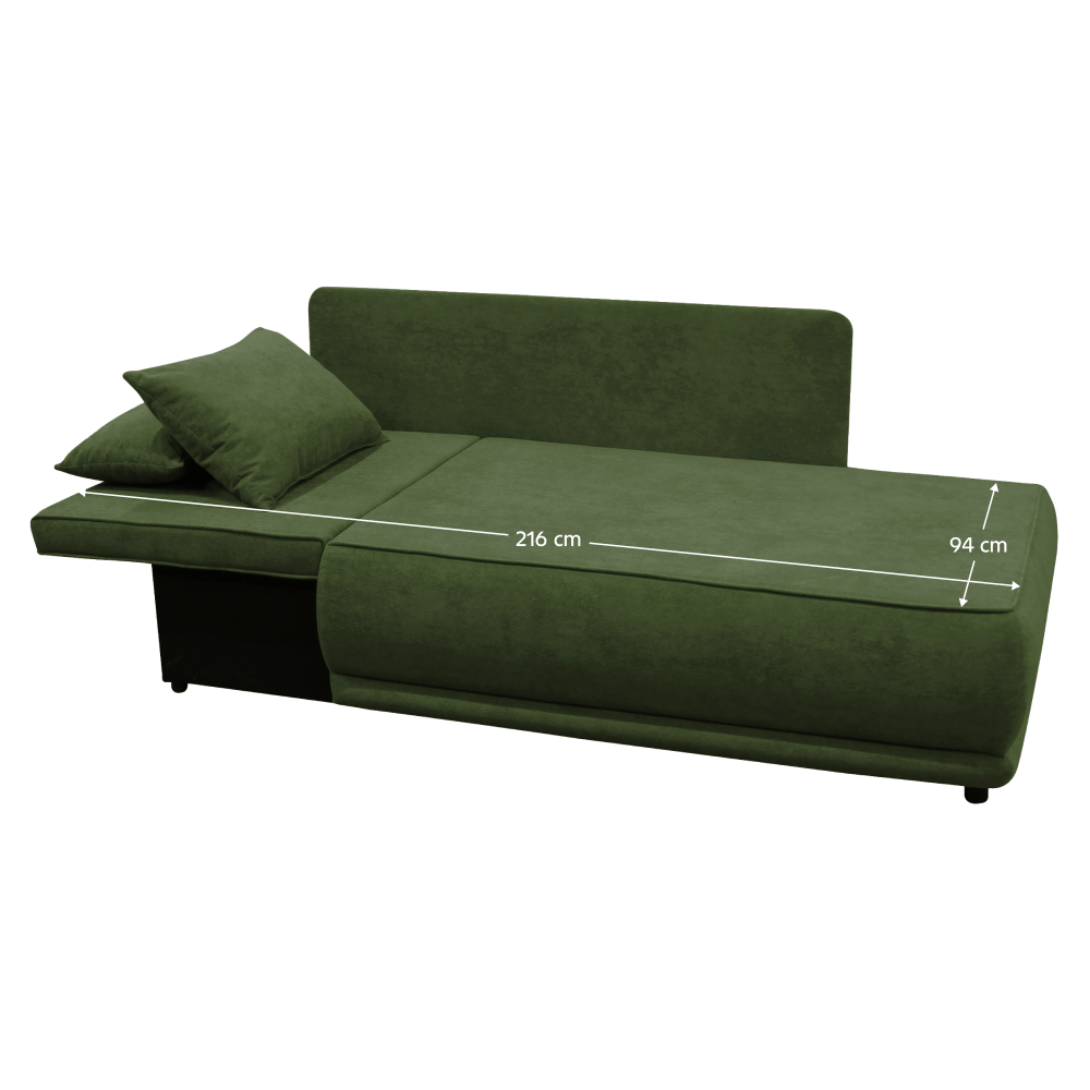 Canapea extensibila, verde, pe stanga LIAMI — imaginea 2