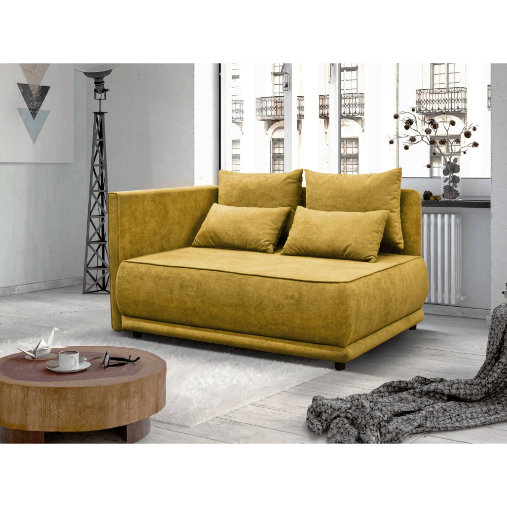 Canapea extensibila, mustar, pe stanga LIAMI — imaginea 4