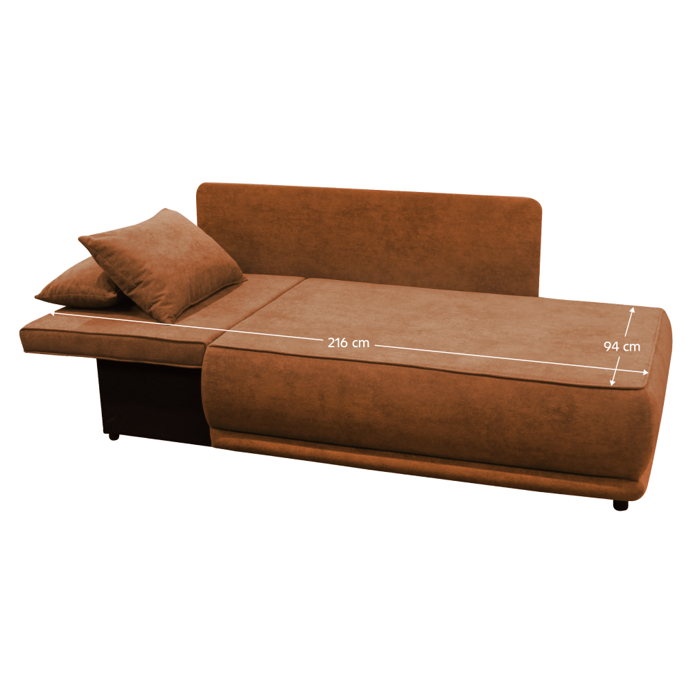 Canapea extensibila, teracota, pe stanga, LIAMI — imaginea 6