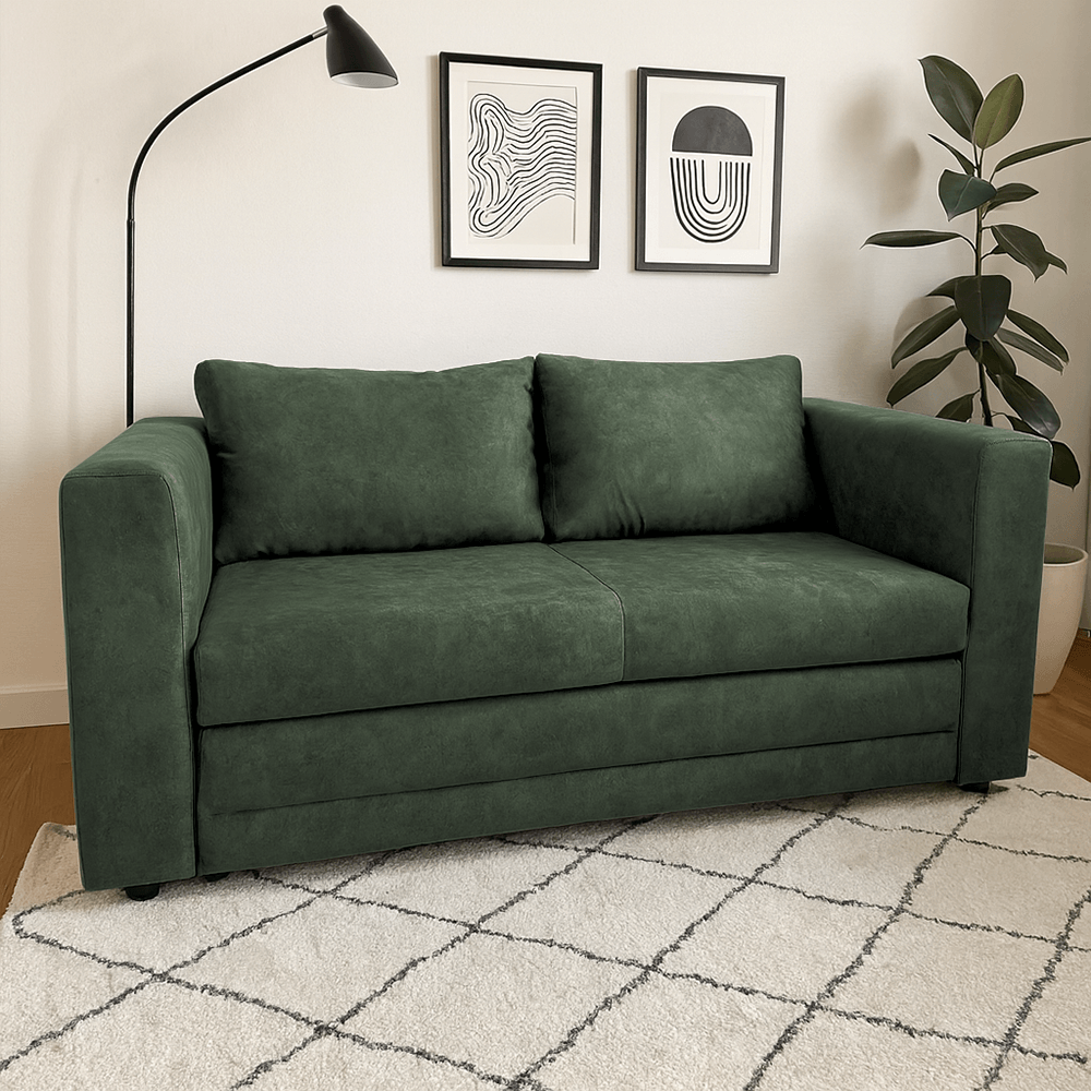 Canapea extensibila, verde, BEJA — imaginea 3