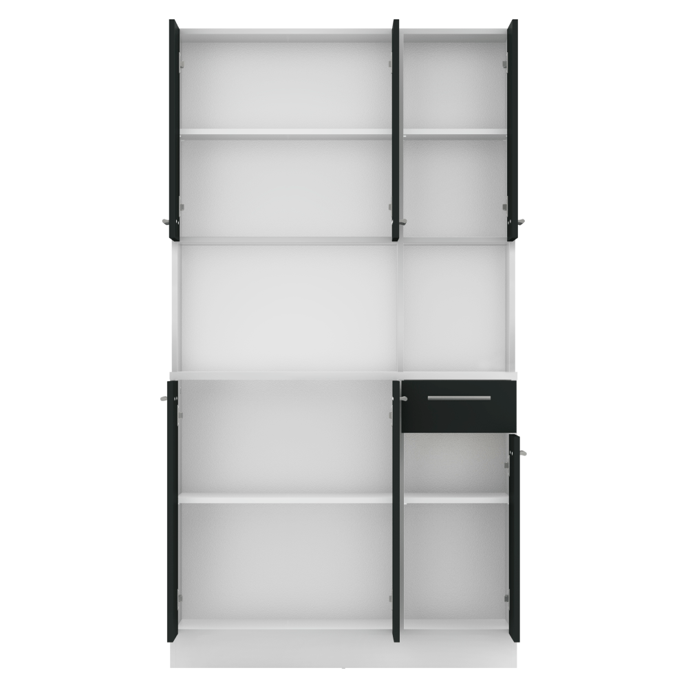 Dulap de bucatarie cu sase usi, alb/negru, PELION NEW — imaginea 5