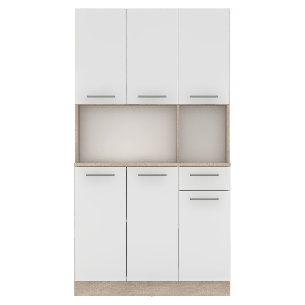 Dulap de bucatarie cu sase usi, stejar sonoma/alb, PELION NEW — imaginea 4