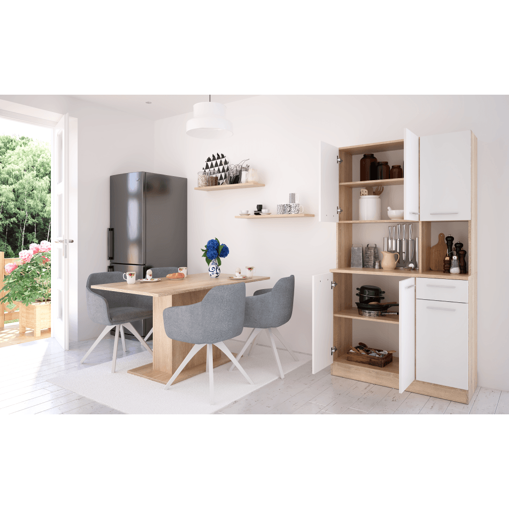 Dulap de bucatarie cu sase usi, stejar sonoma/alb, PELION NEW — imaginea 8
