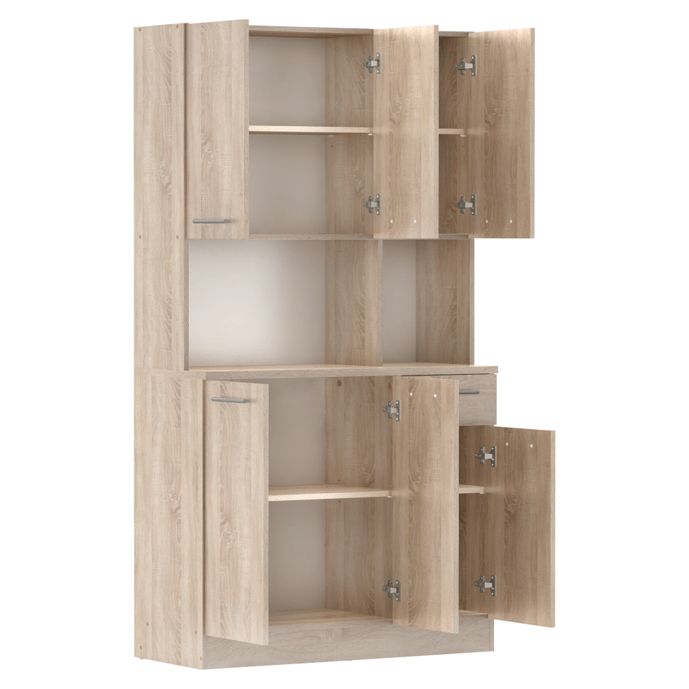 Dulap de bucatarie cu sase usi, stejar sonoma, PELION NEW — imaginea 2