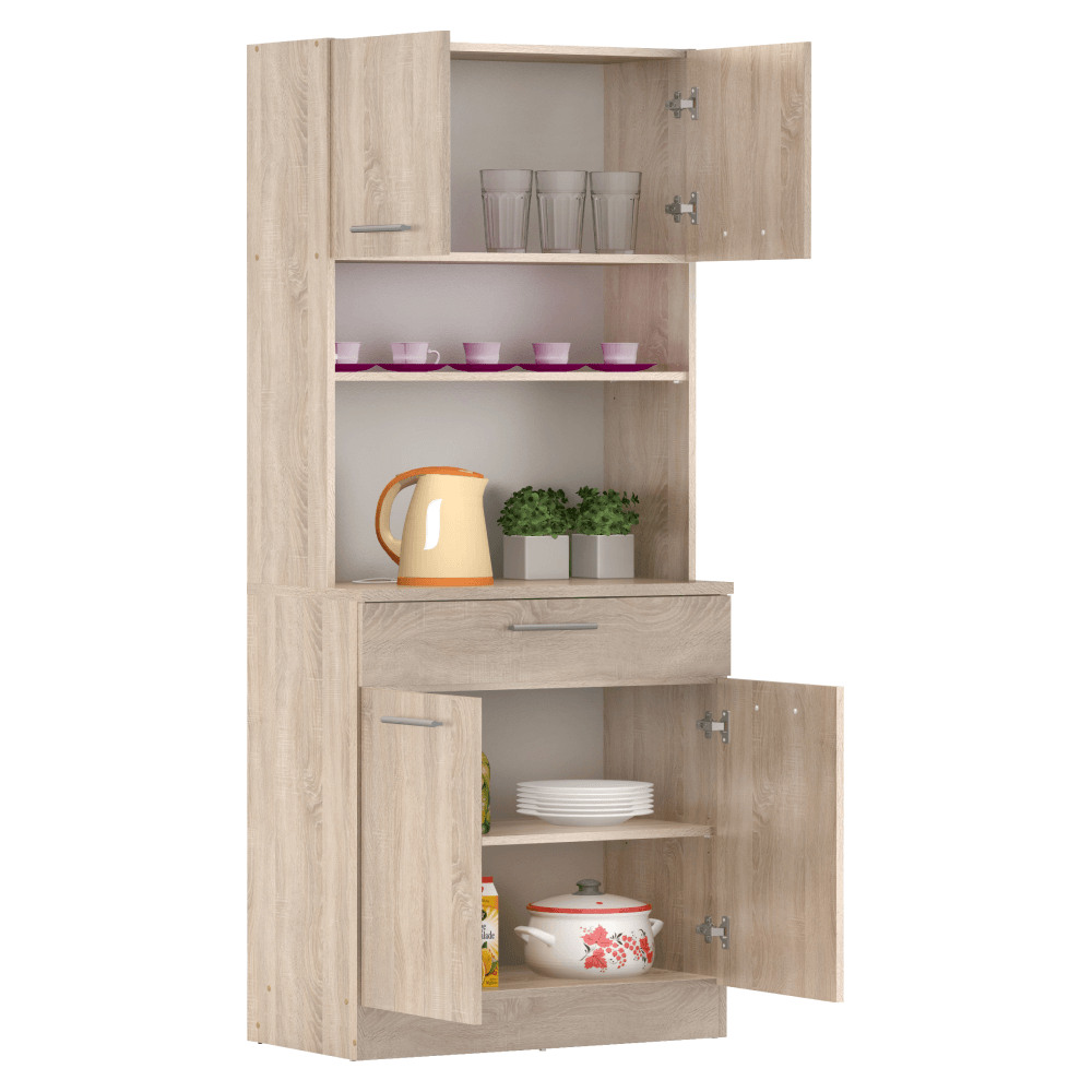 Dulap de bucatarie cu patru usi, stejar sonoma, DOMIS NEW — imaginea 3