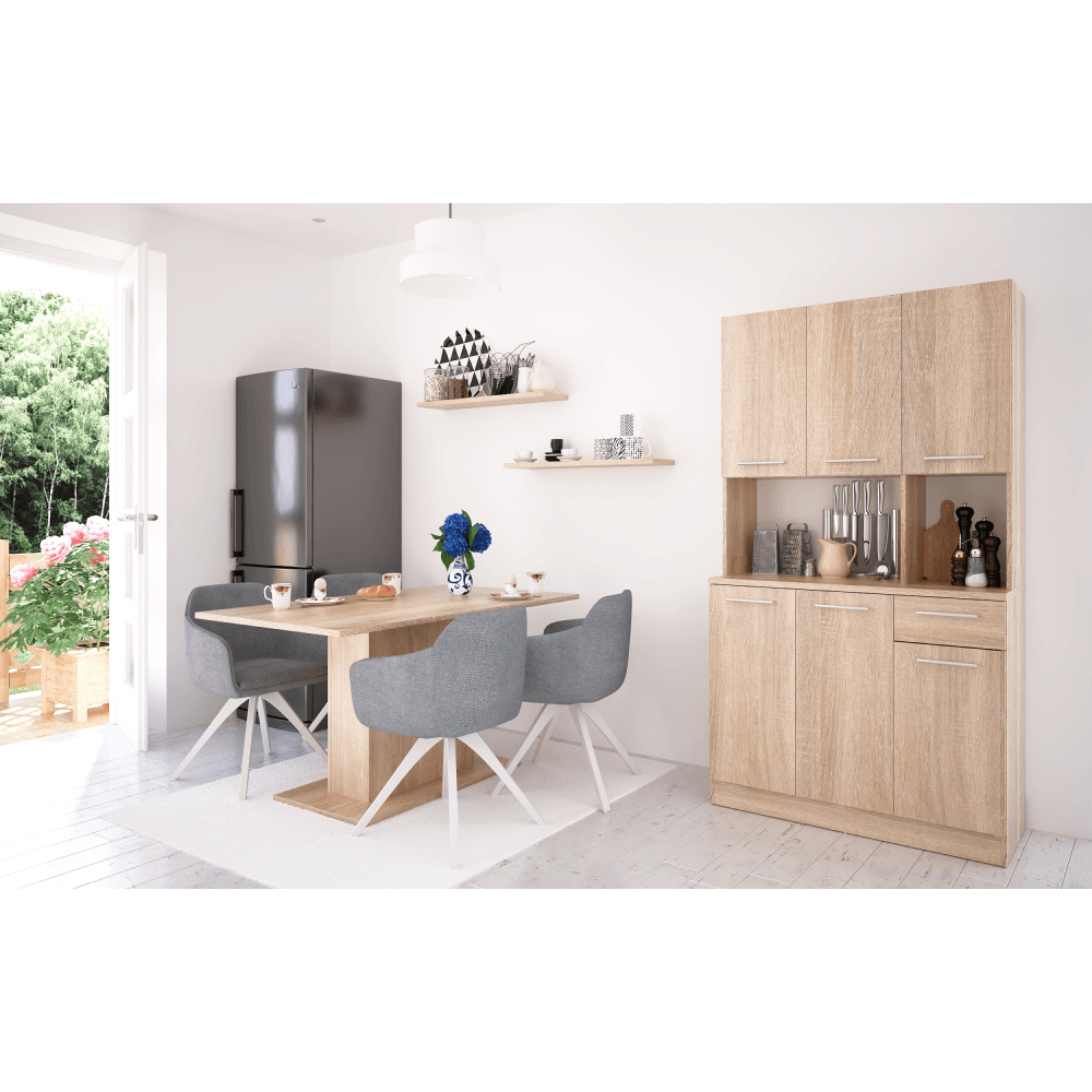 Dulap de bucatarie cu sase usi, stejar sonoma, PELION NEW — imaginea 7