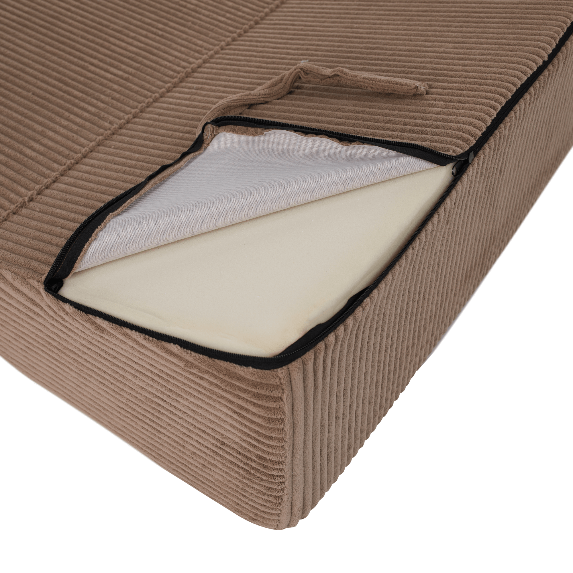 Saltea/fotoliu extensibil, 2in1, gri deschis, MALEN — imaginea 6