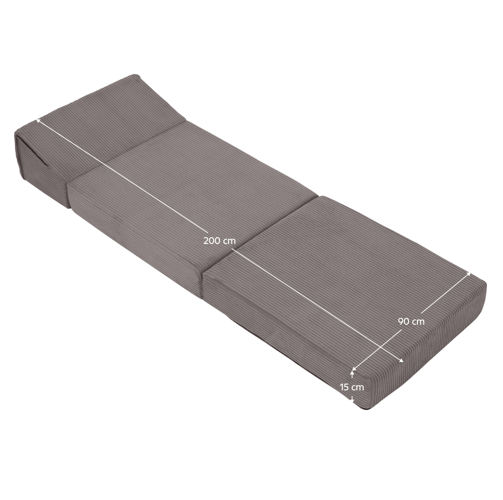 Saltea pliabila/fotoliu extensibil, 2in1, gri, MALEN — imaginea 7