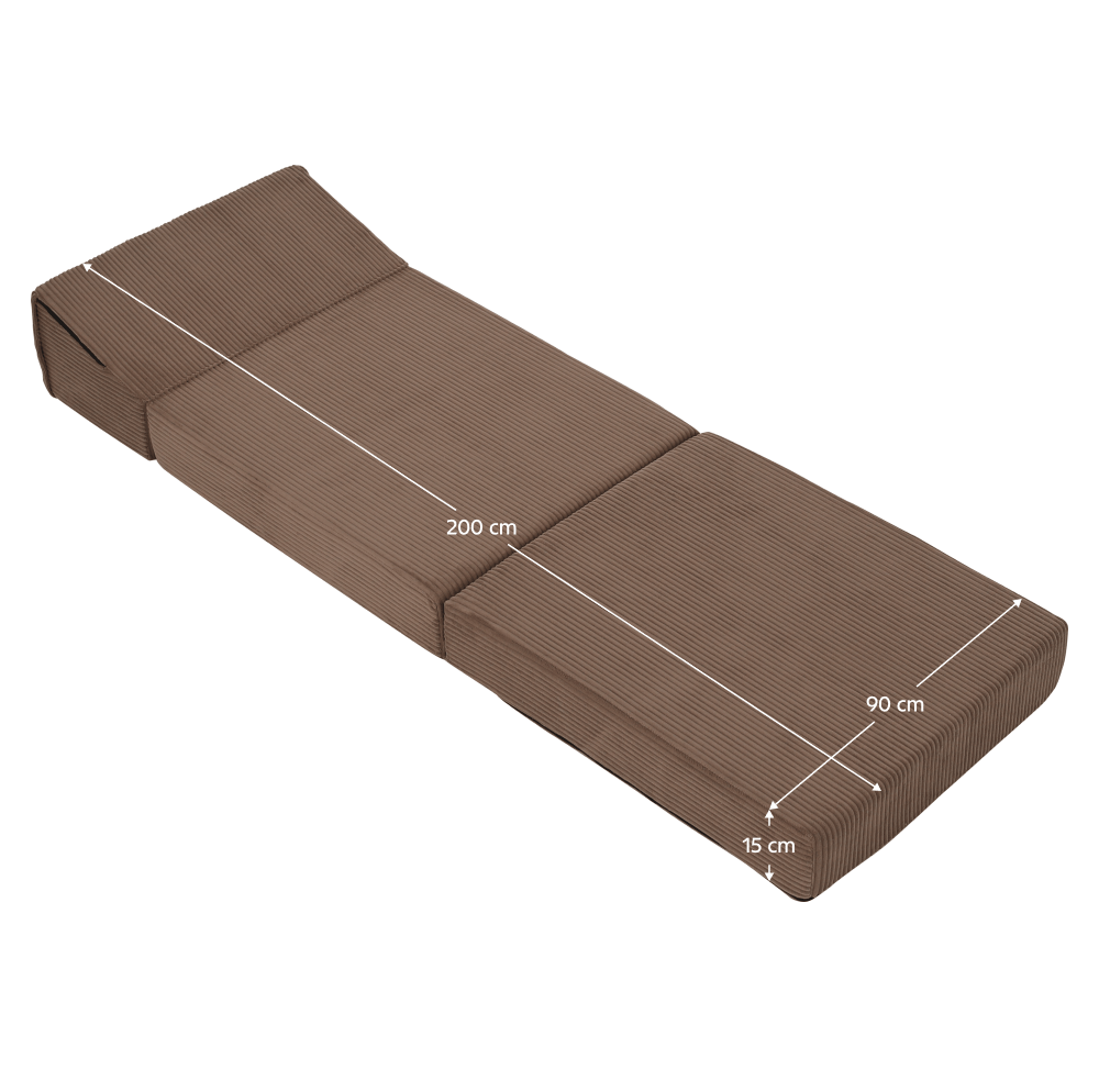 Saltea/fotoliu extensibil, 2in1, gri deschis, MALEN — imaginea 8