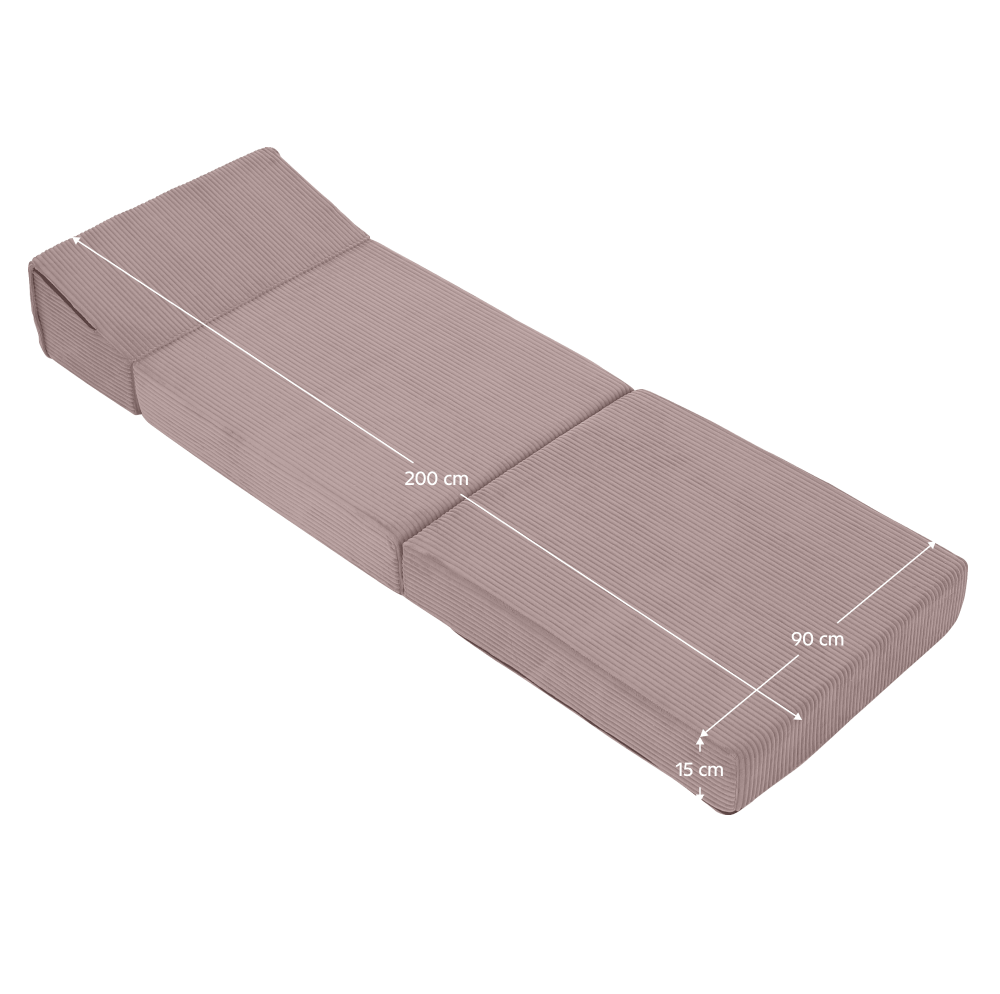 Saltea/fotoliu extensibil, 2in1, roz, MALEN — imaginea 8