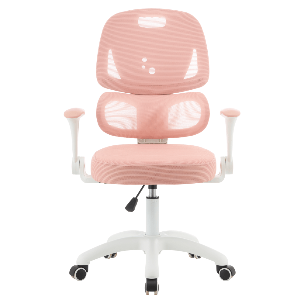 Scaun rotativ, roz/alb, LISTER — imaginea 3