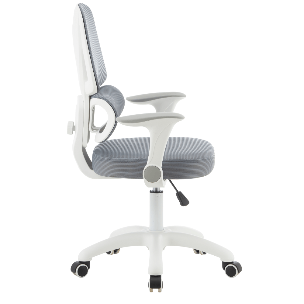 Scaun rotativ, gri/alb, LISTER — imaginea 4