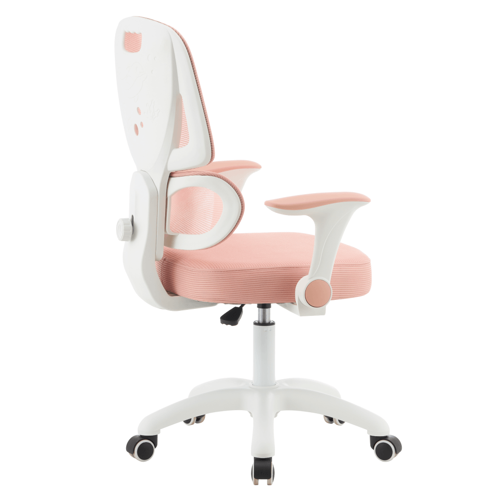 Scaun rotativ, roz/alb, LISTER — imaginea 5