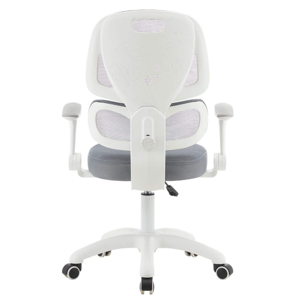 Scaun rotativ, gri/alb, LISTER — imaginea 6