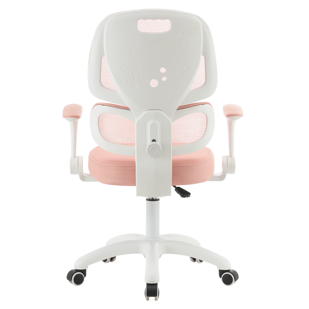 Scaun rotativ, roz/alb, LISTER — imaginea 6