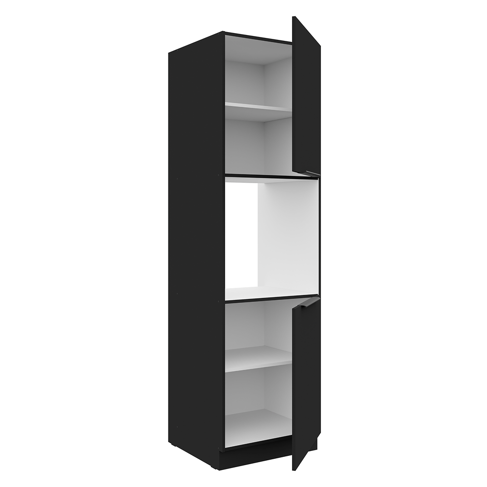 Dulap inalt, pentru cuptor, negru, SIBER 60 DP-210 2F — imaginea 2