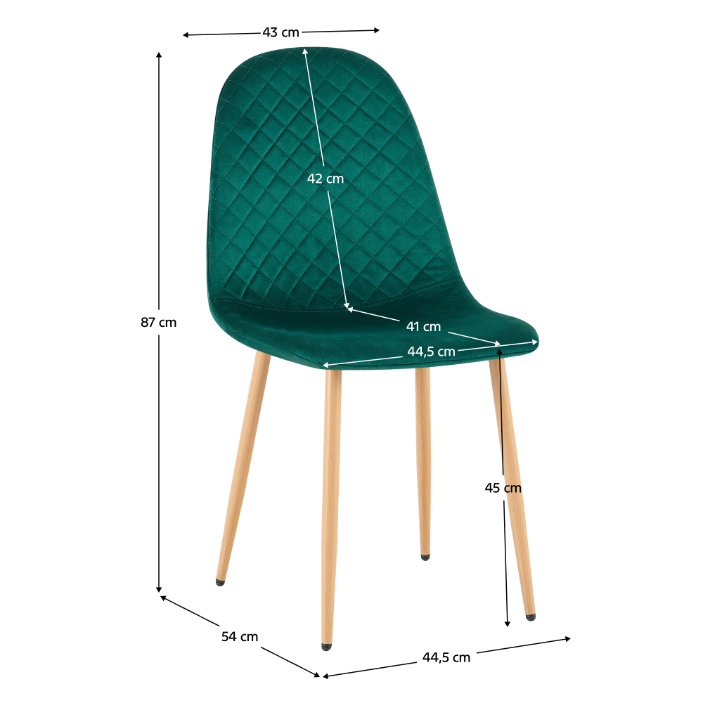 Scaun, catifea Velvet smarald/fag, LEGA 2 NEW — imaginea 2