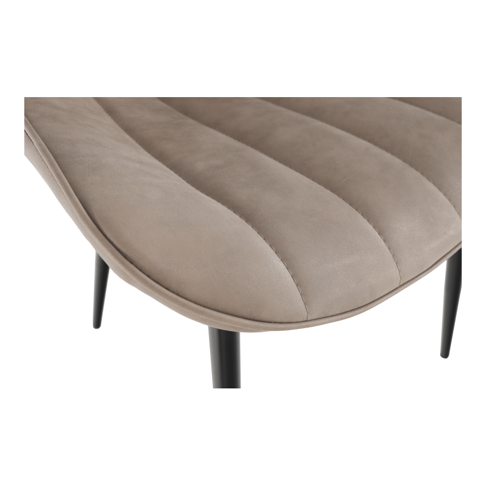 Scaun, piele ecologica gri maroniu taupe/negru, HAZAL — imaginea 2