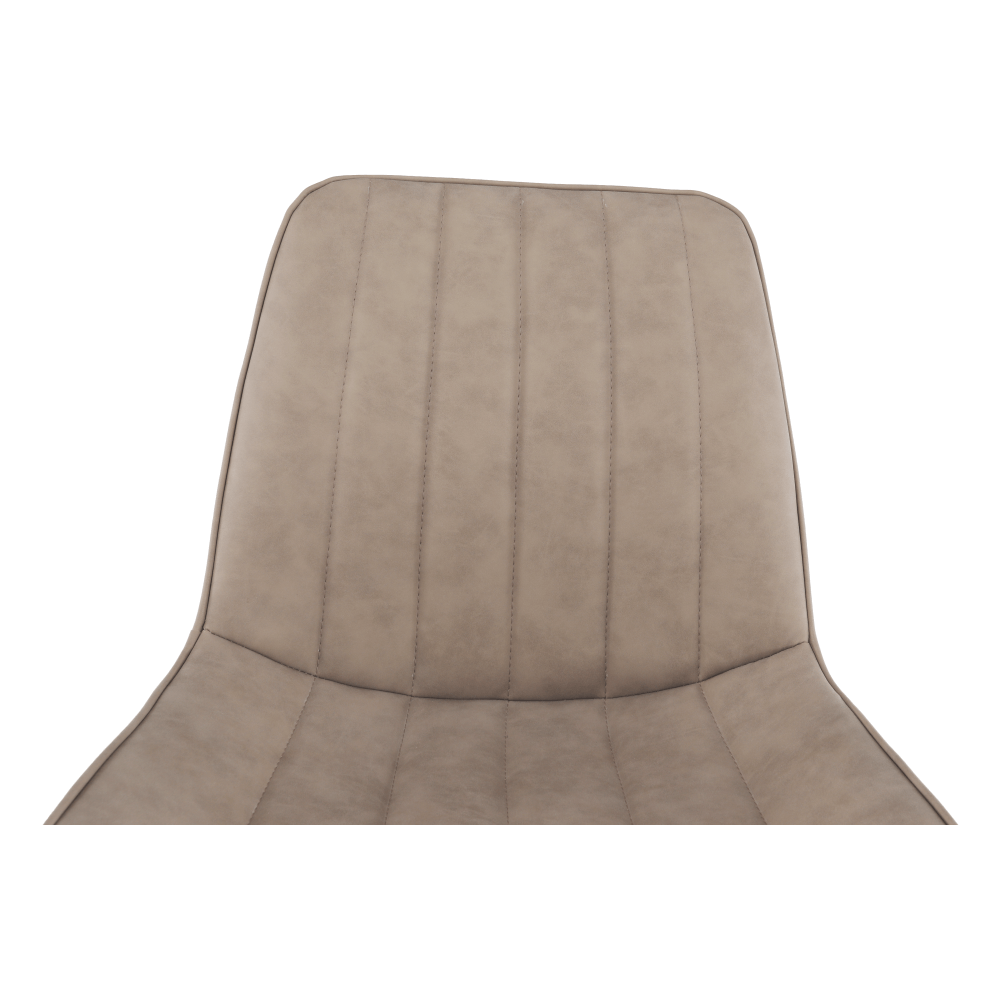 Scaun, piele ecologica gri maroniu taupe/negru, HAZAL — imaginea 4