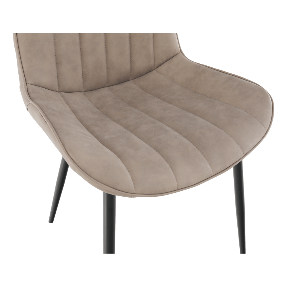 Scaun, piele ecologica gri maroniu taupe/negru, HAZAL — imaginea 5