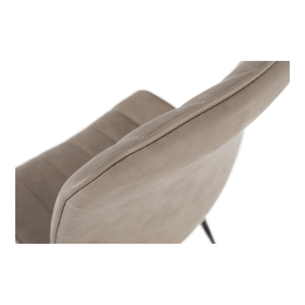 Scaun, piele ecologica gri maroniu taupe/negru, HAZAL — imaginea 6