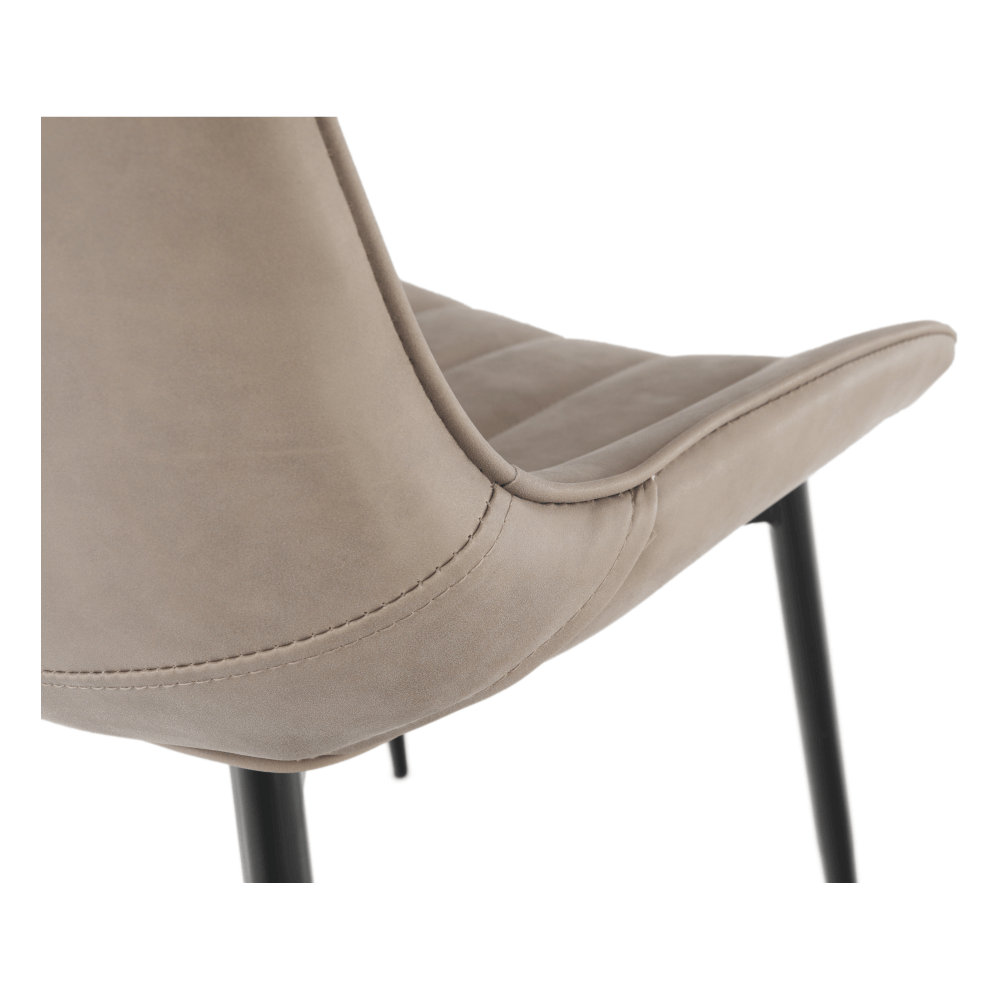 Scaun, piele ecologica gri maroniu taupe/negru, HAZAL — imaginea 7